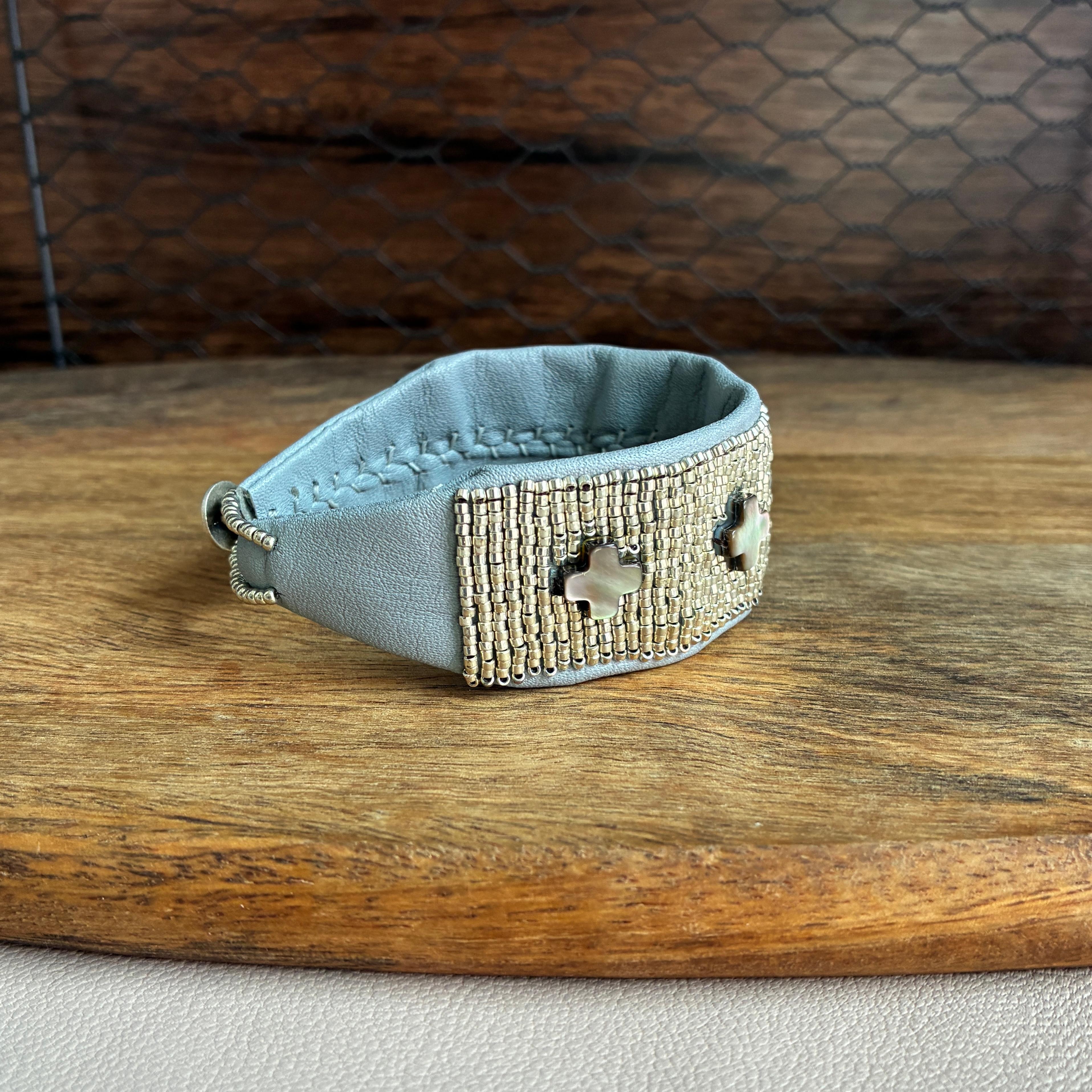 【受注制作】#128　  silver and gray cross