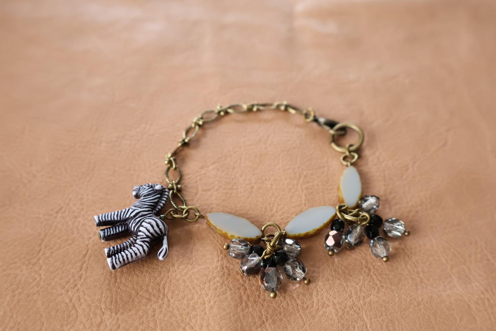 チェーンブレスレット　No.41  　zebra march