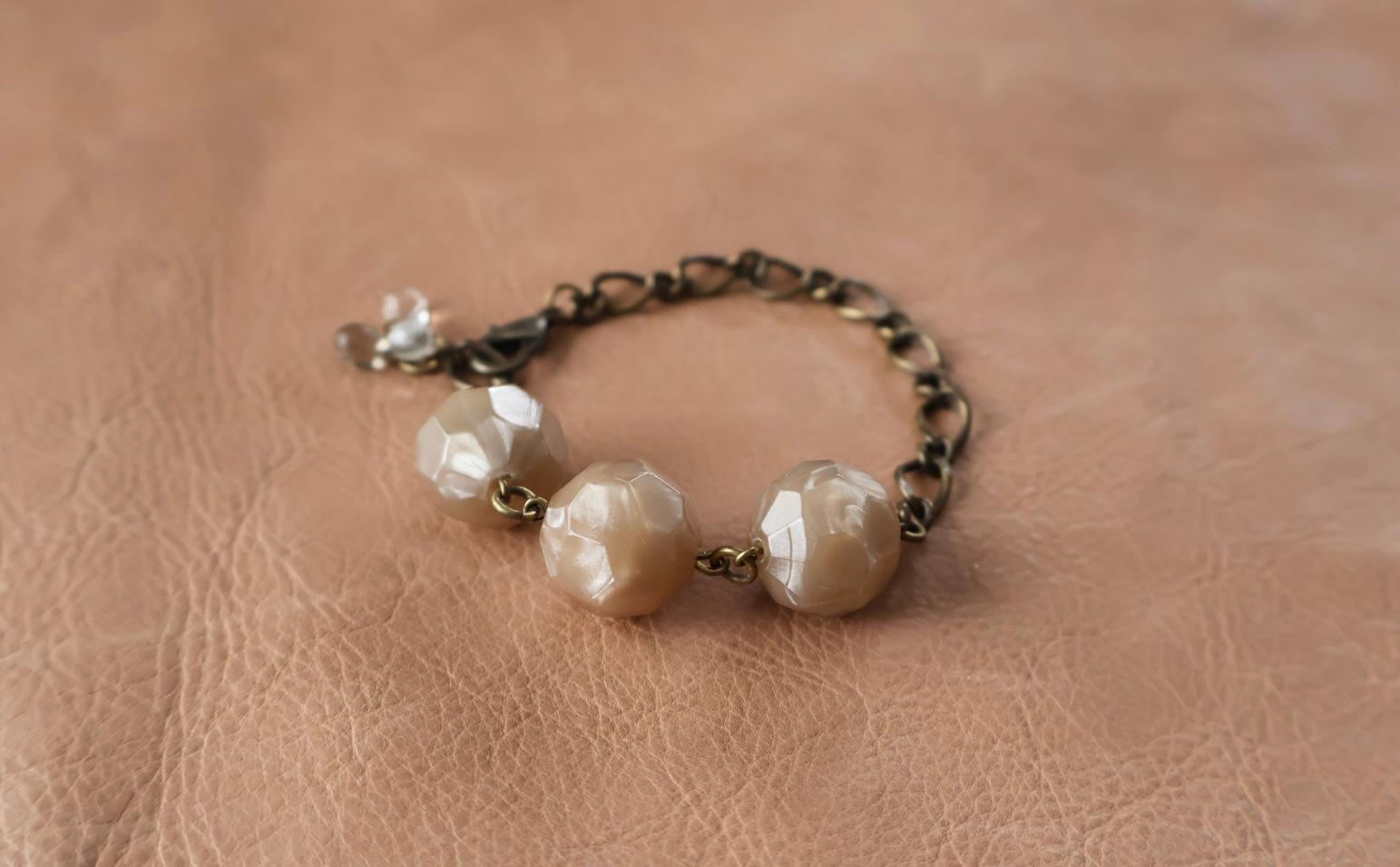 チェーンブレスレット　　No.45　ball ring