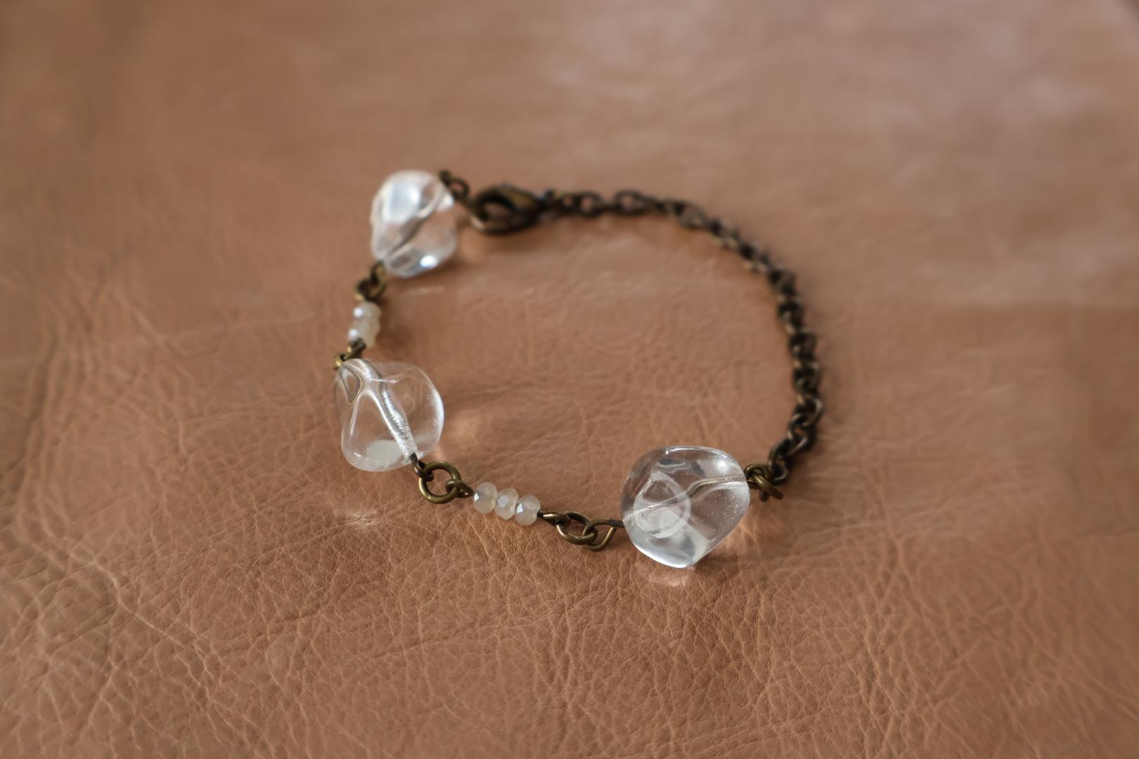 チェーンブレスレット　　　No.46  　ice rock ice