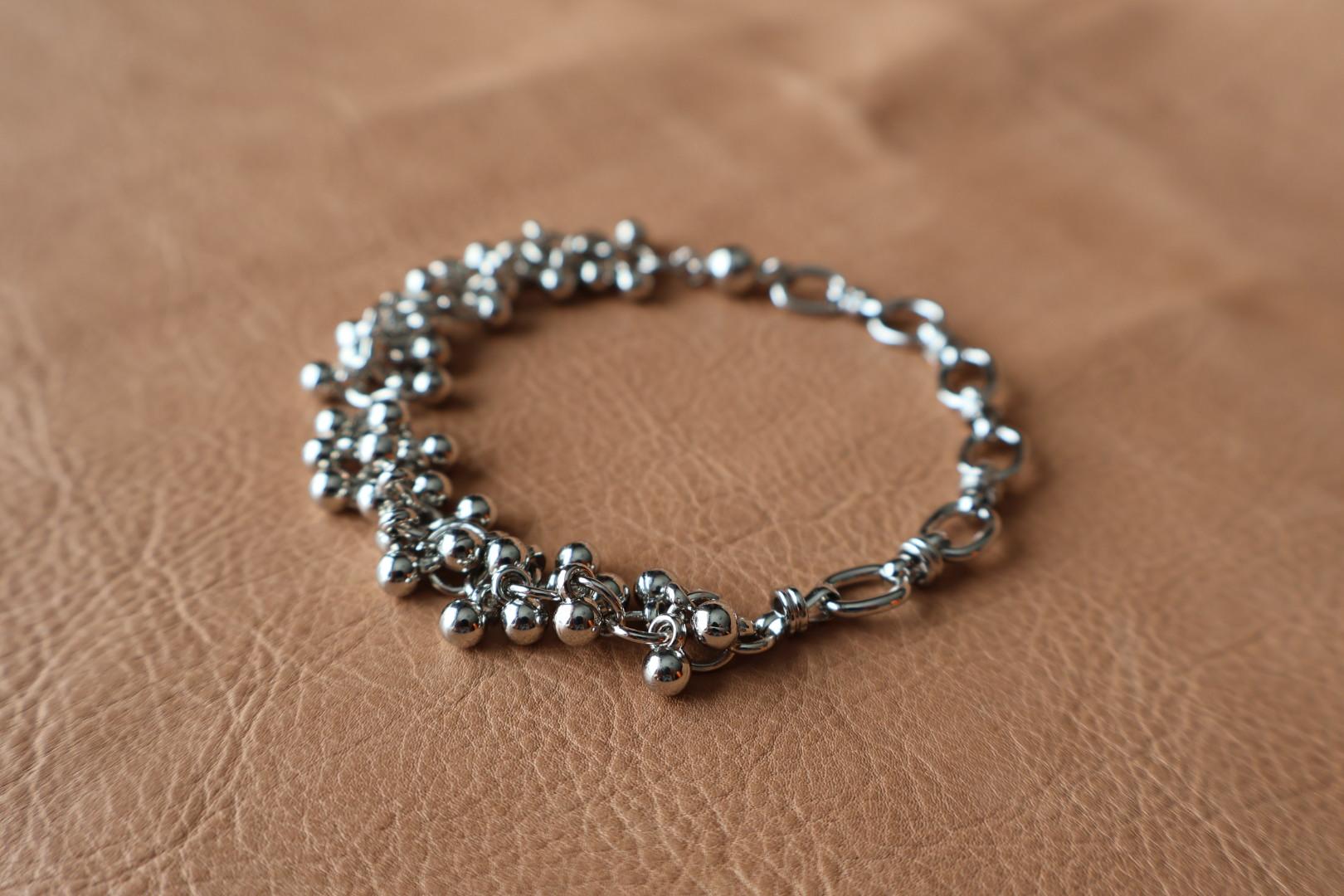 チェーンブレスレット　　No. 55　rustling silver